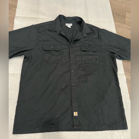 Carhartt Other - [2X]Carhartt Dark Black Button-Up SS Shirt 4 Pockets